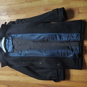 Wool Coat, Strellson, Men size M, Italian wool, black